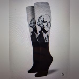 Women's Socksmith Washington Gray & Black Kneehigh Socks NEW